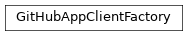 Inheritance diagram of safir.github._client.GitHubAppClientFactory